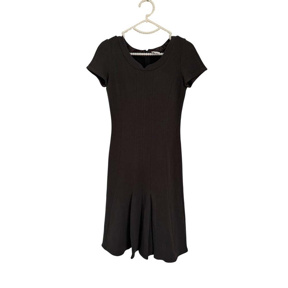 Armani Collezioni Black Fit & Flare Midi Dress Italy Size 4